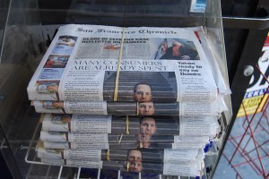 Bundle of newspapers